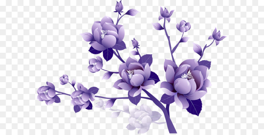 Purple Flower Clip art - Painted Transparent Large Purple Flower Clipsrt png download - 800*562 - Free Transparent Flower png Download.