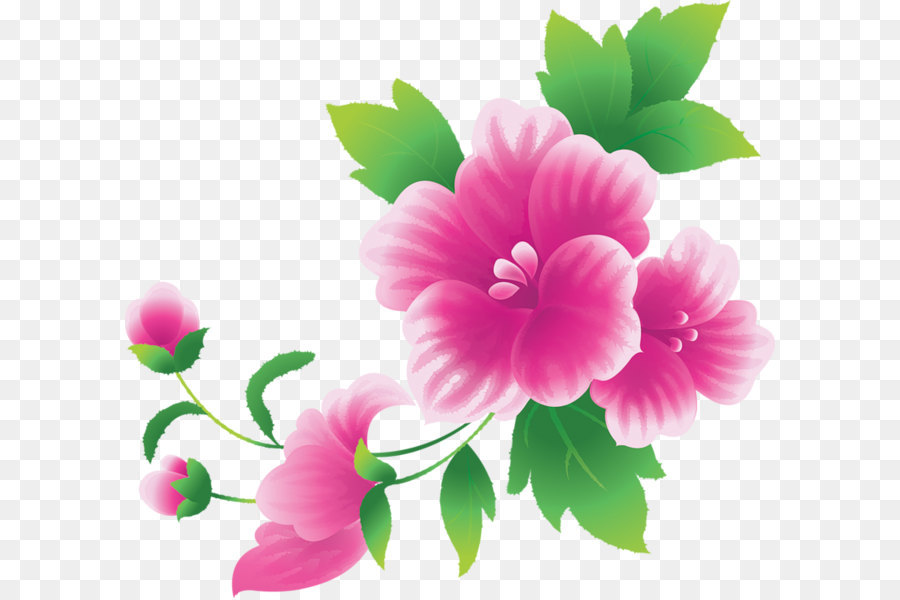 Pink flowers Clip art - Large Pink Flowers Clipart png download - 800*736 - Free Transparent Flower png Download.