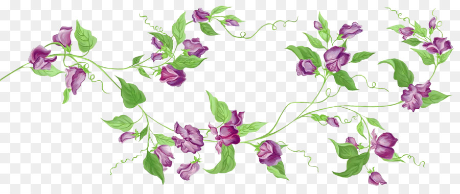 Flower Purple Clip art - Transparent Floral Cliparts png download - 1824*764 - Free Transparent Flower png Download.