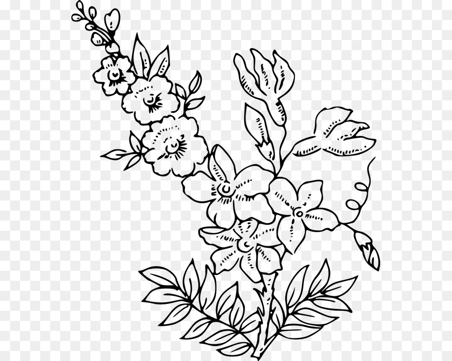 Flower Drawings Sketch - flower png download - 1280*1120 - Free