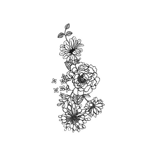 Flower Drawing Black and white - flower png download - 500*500 - Free