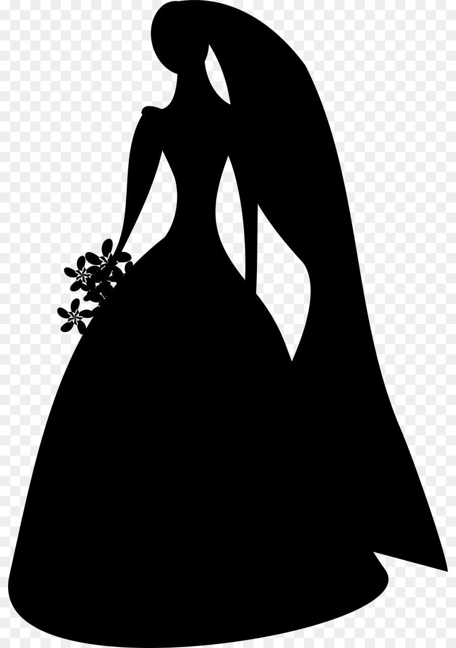 Bridegroom Wedding Marriage Flower girl - wedding silhouette png dress png download - 868*1280 - Free Transparent Bride png Download.