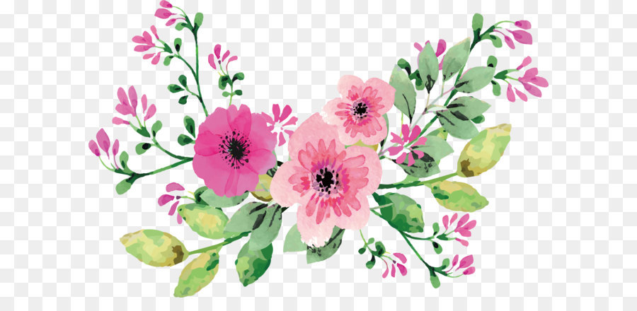 Romantic watercolor flowers png download - 3985*2578 - Free Transparent Watercolour Flowers png Download.