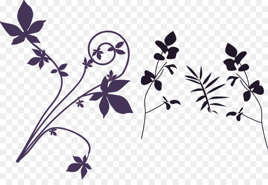 Flower - Silhouettes of leaves Vector png download - 2415*1615 - Free Transparent Flower png Download.