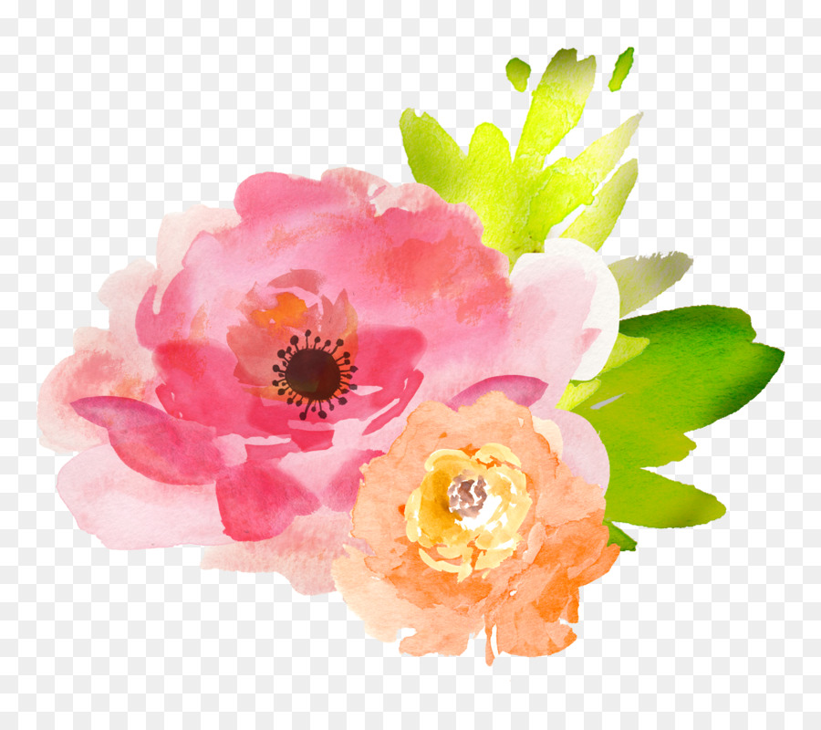 Watercolour Flowers Watercolor painting Floral design Clip art - watercolor leaves png download - 1806*1590 - Free Transparent Watercolour Flowers png Download.