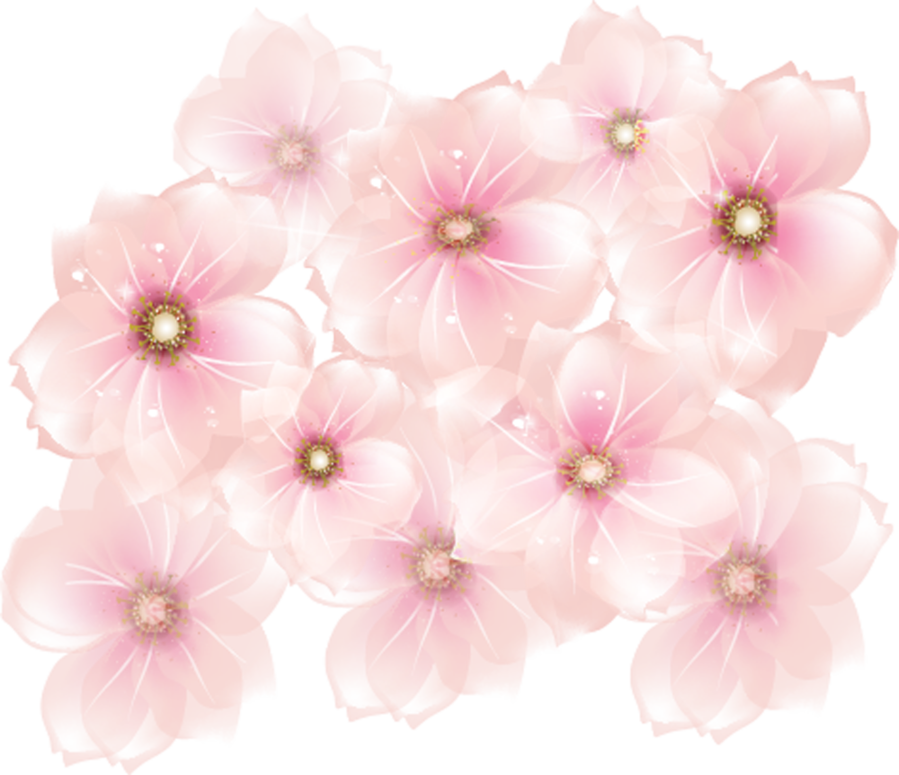 Pink Flowers Clip Art Pink Flowers Transparent Clipart Png Download