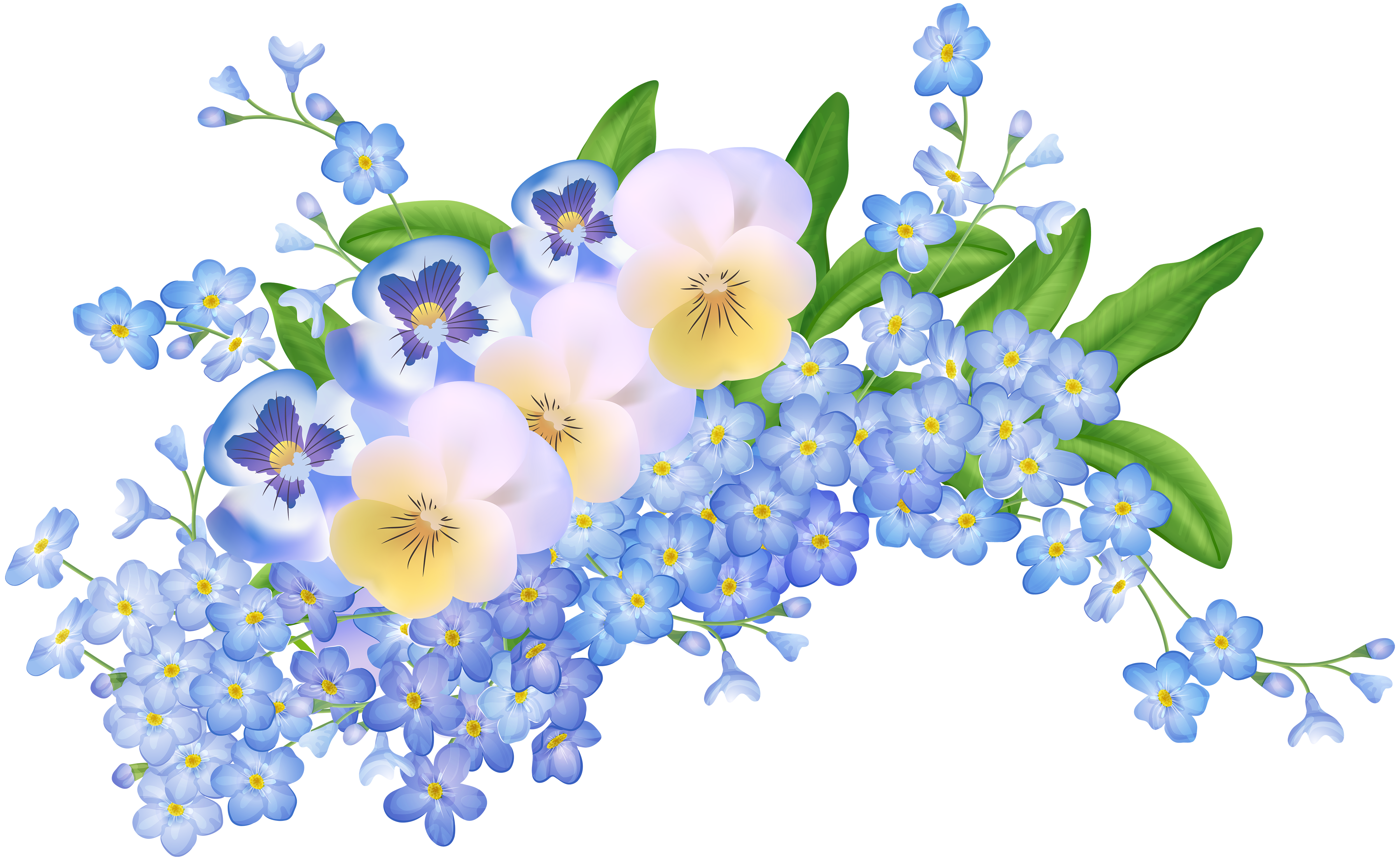 Flower Clip art - Spring Flowers Decoration Transparent PNG Clip Art