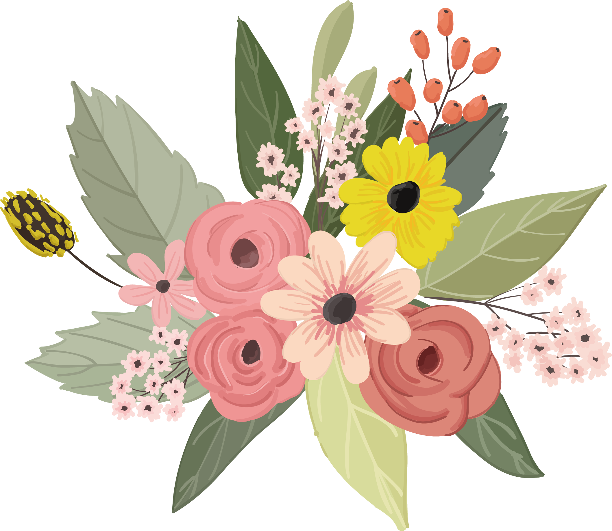 Flower Floral design - Watercolor flower vector png download - 2117*