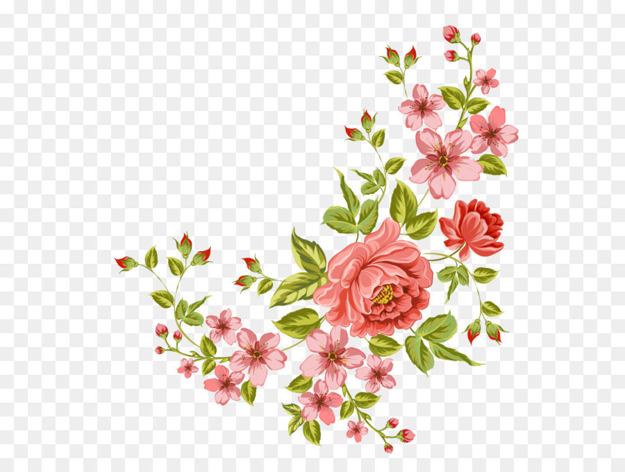 Flower Clip art - Corner flower png download - 1417*1468 - Free Transparent Flower png Download.