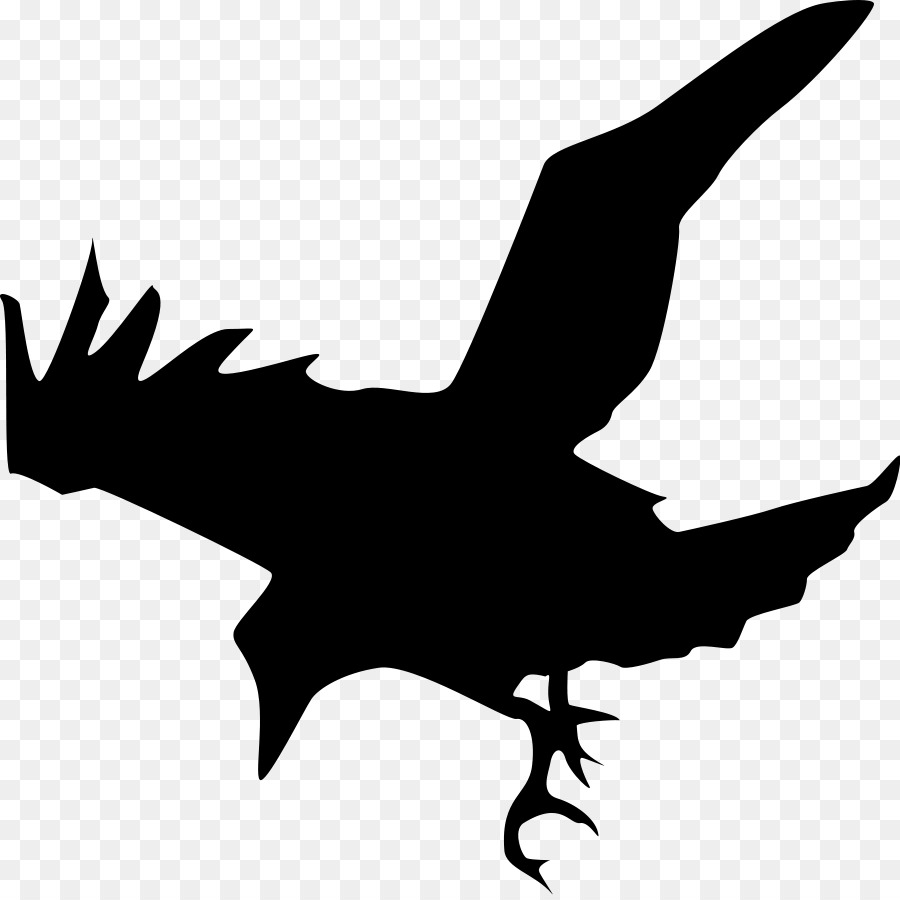 Silhouette Common raven Clip art - flying png download - 900*895 - Free Transparent Silhouette png Download.