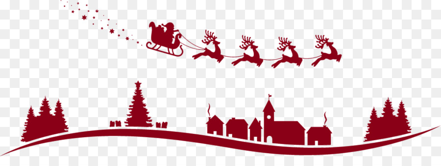 Santa Claus Reindeer Sled Vector graphics Christmas Day - flying santa sleigh png download - 1040*370 - Free Transparent Santa Claus png Download.