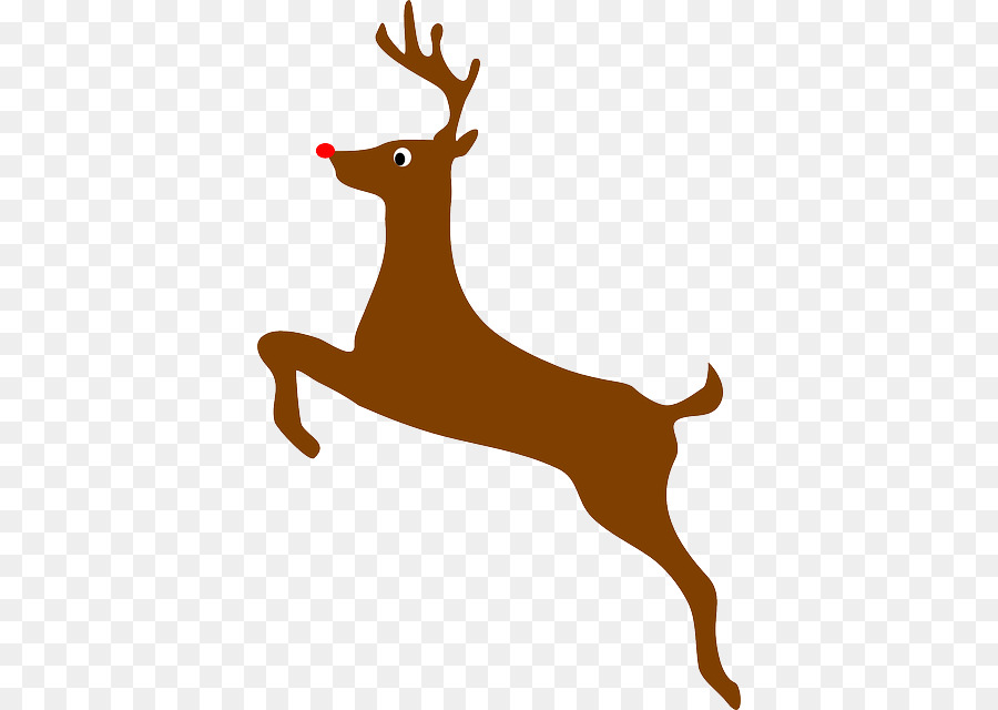 Rudolph Reindeer Santa Claus Clip art - flying deer png download - 436*640 - Free Transparent Rudolph png Download.