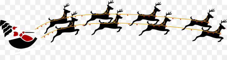 Santa Claus Reindeer Clip art - santa sleigh png download - 2320*569 - Free Transparent Santa Claus png Download.