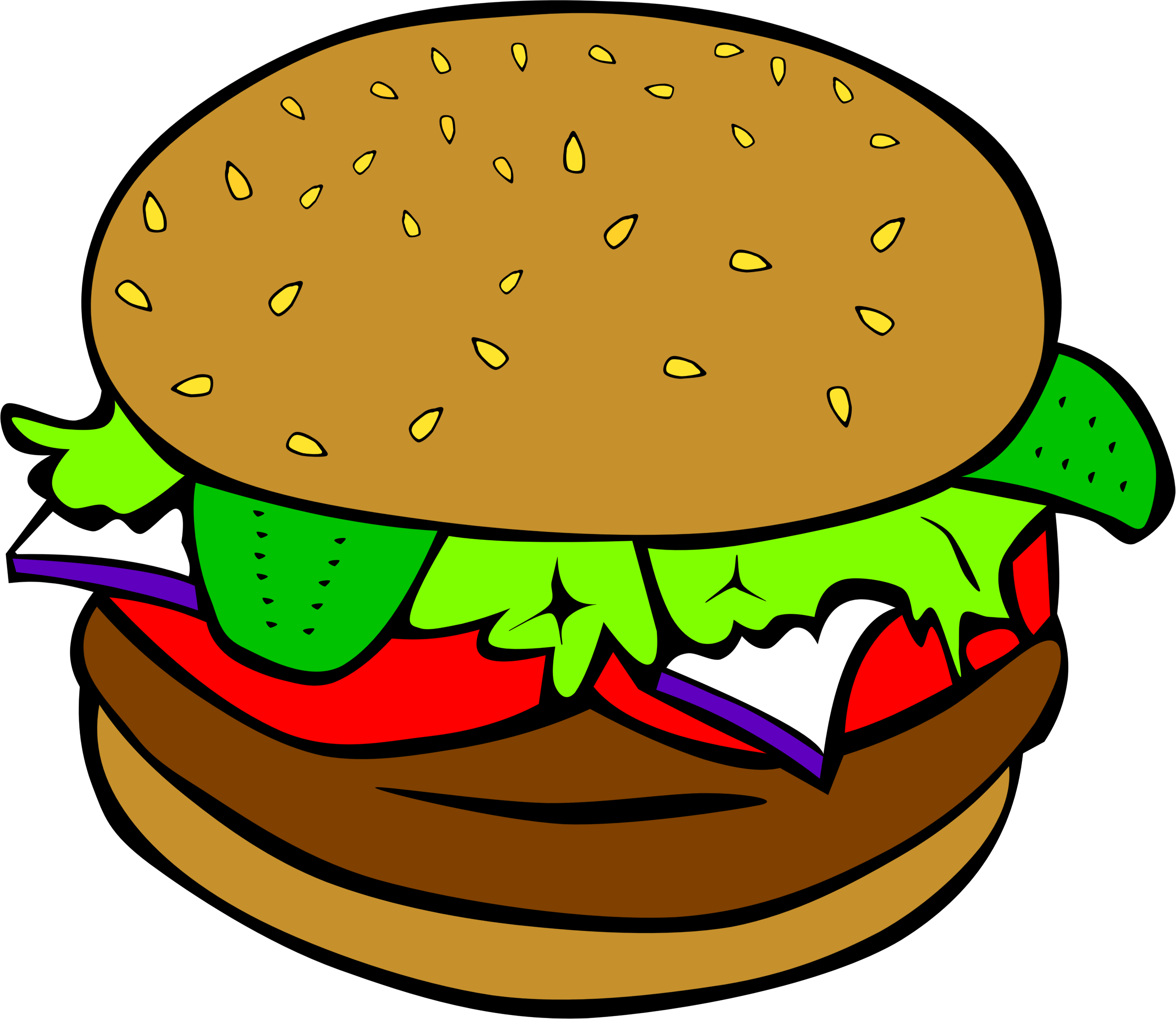 hamburger food clipart

