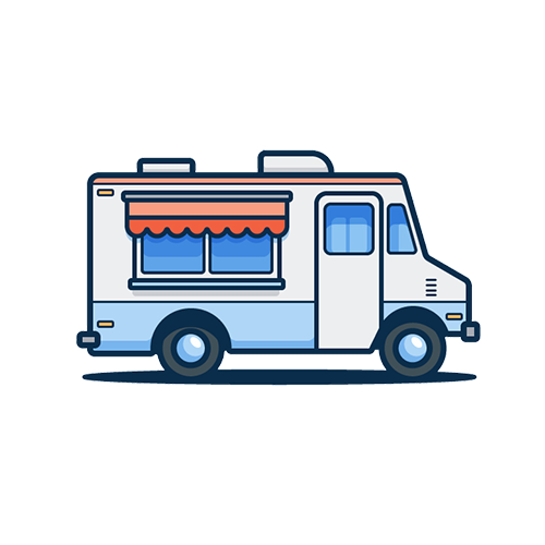 Car Street food Food truck Illustration Lovely simple