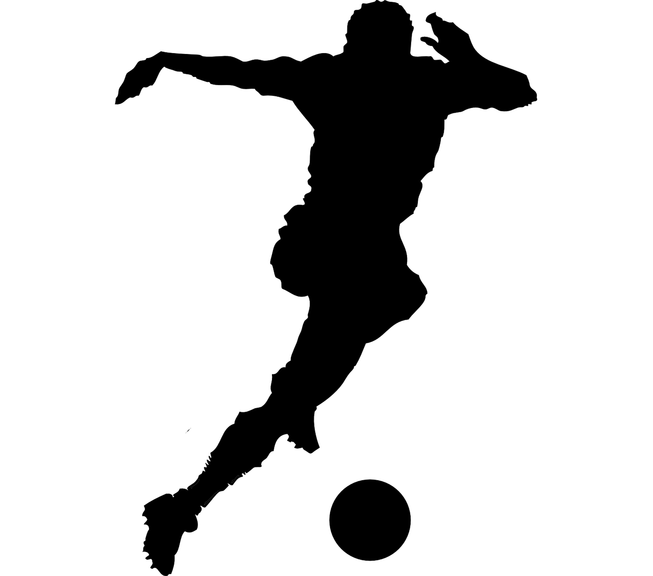 Football player Clip art - playing soccer silhouette figures material