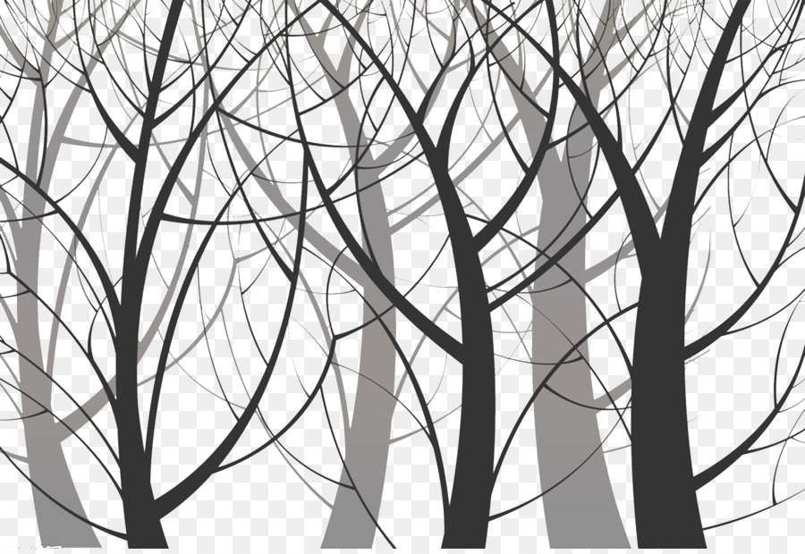 Mural Tree Silhouette Wallpaper - Ghost forest png download - 2266*1545 - Free Transparent Mural png Download.