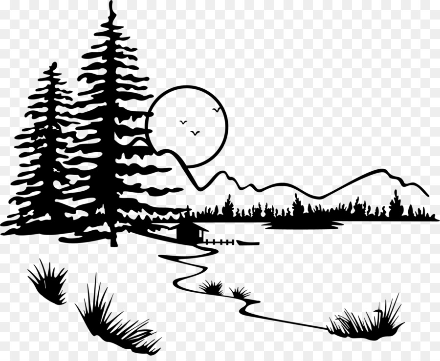 Lake Silhouette Clip art - forest png download - 1500*1215 - Free Transparent Lake png Download.