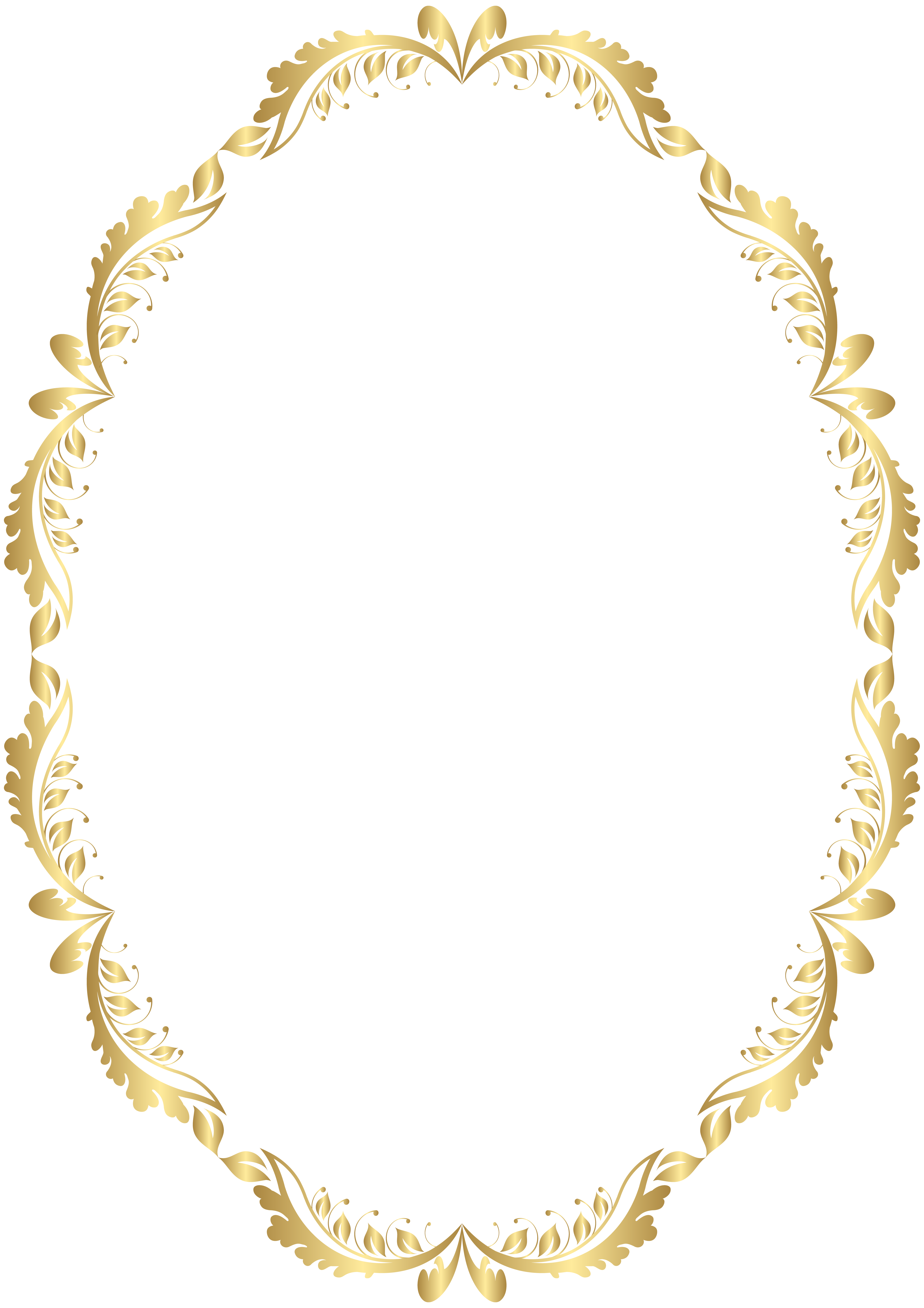 Picture frame Clip art - Golden Oval Border Transparent PNG Clip Art
