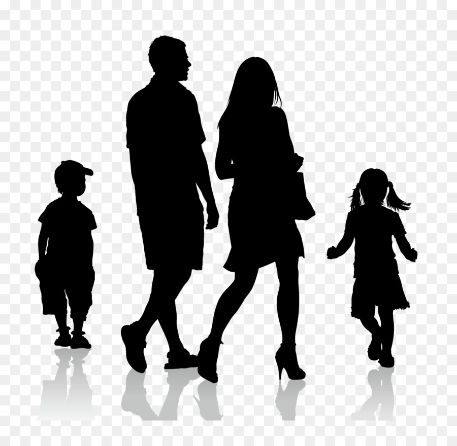 Silhouette Royalty-free Adult Illustration - Vector family silhouette png download - 1392*1349 - Free Transparent Silhouette png Download.