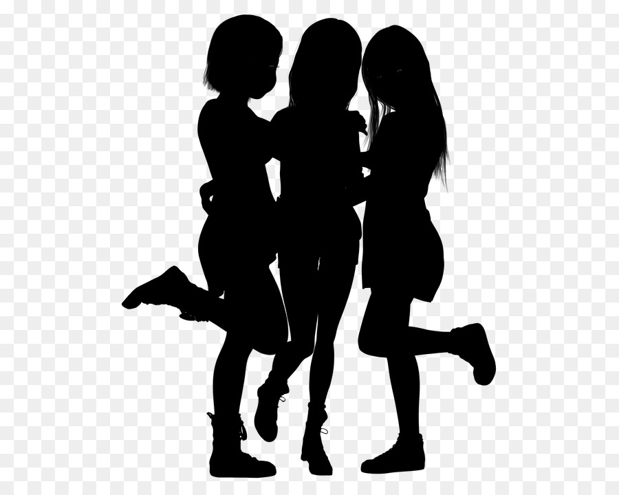 Drawing Friendship Silhouette - young friends png download - 578*720 - Free Transparent Drawing png Download.