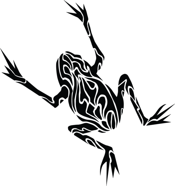 Tattoo Frog Flash Black-and-gray - frog png download - 600*636 - Free