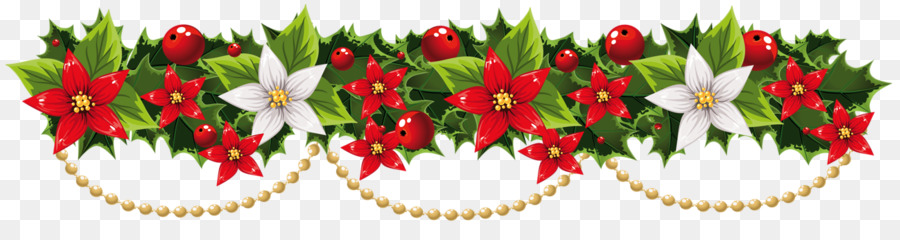 Christmas decoration Garland Wreath Clip art - Mistletoe Cliparts Transparent png download - 1297*336 - Free Transparent Christmas  png Download.