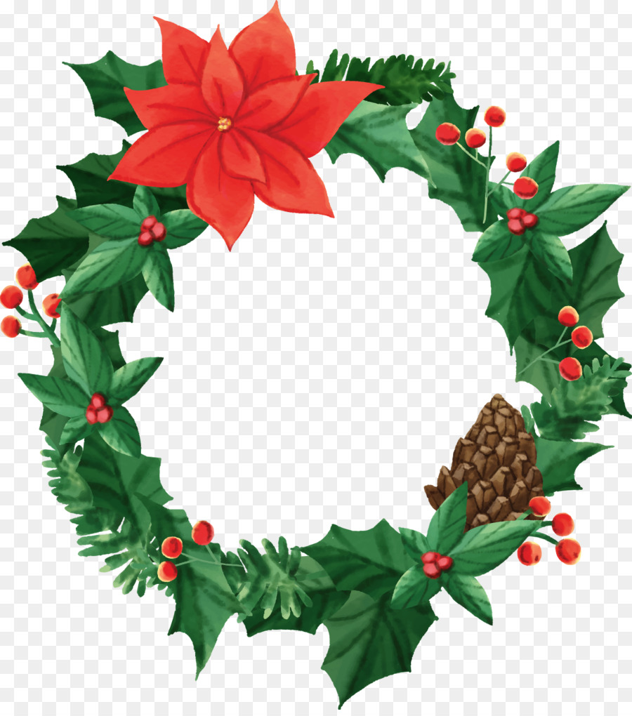 Wreath Christmas Garland Flower - Christmas Wreath png download - 1201*1349 - Free Transparent Wreath png Download.