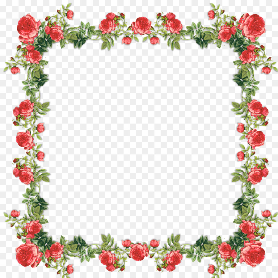 Flower Garland Rose Picture Frames - roses frame png download - 2578*2578 - Free Transparent Flower png Download.