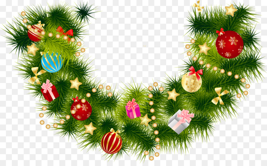 Christmas decoration Garland Wreath - Garland PNG HD png download - 1688*1035 - Free Transparent Christmas  png Download.