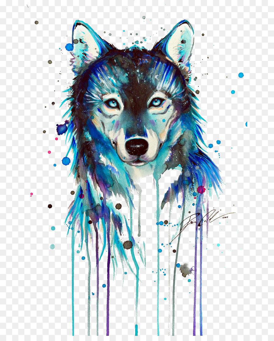 Dog Tattoo Art Drawing Arctic wolf - Dark Wolf png download - 724*1103 - Free Transparent Indian Wolf png Download.