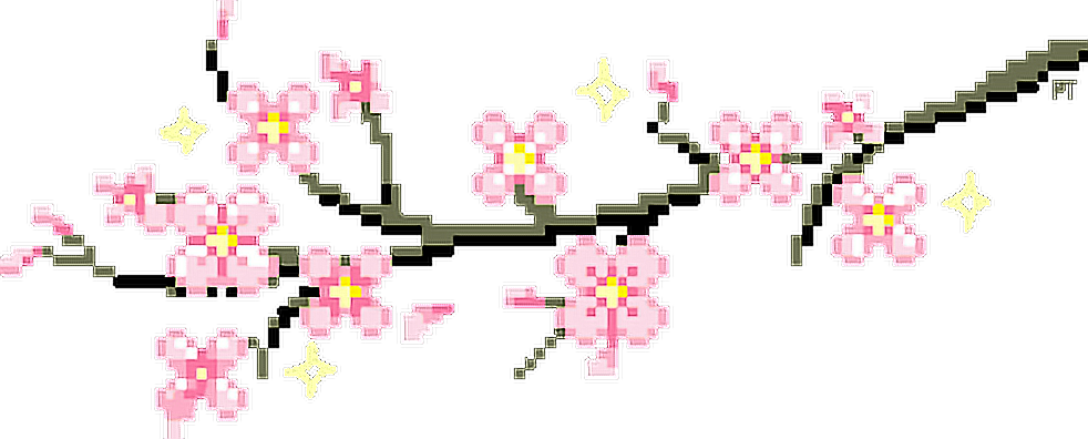 cherry blossom pixel art
