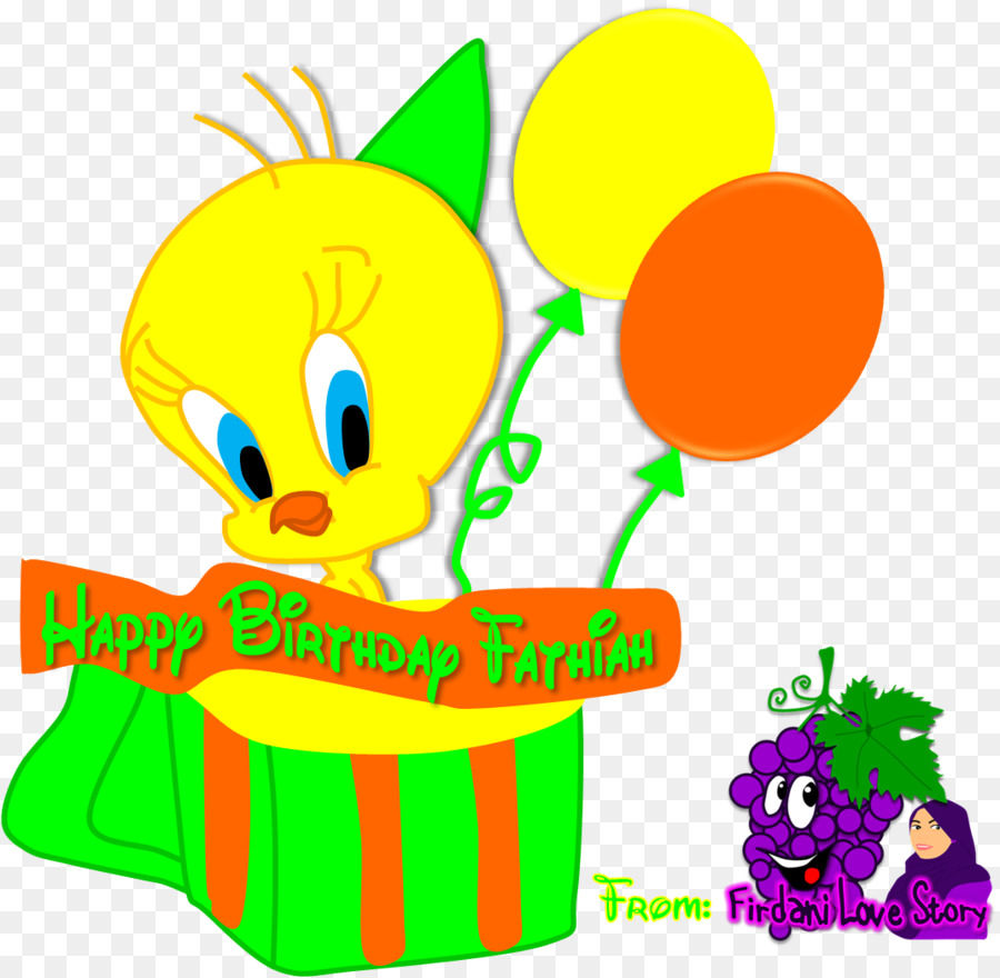 Tweety Sylvester Clip art Birthday Greeting & Note Cards - Birthday png download - 1071*1046 - Free Transparent Tweety png Download.