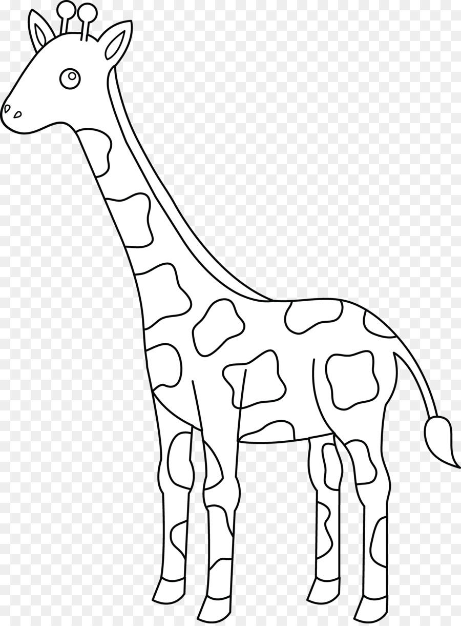 Giraffe Drawing Black and white Clip art - Animal Head Outline Giraff png download - 5774*7792 - Free Transparent Giraffe png Download.