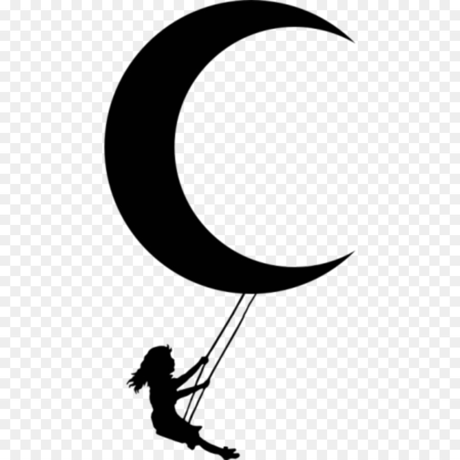 Clip art Silhouette Girl Illustration Moon - crescent moon drawing png kisspng png download - 2289*2289 - Free Transparent Silhouette png Download.