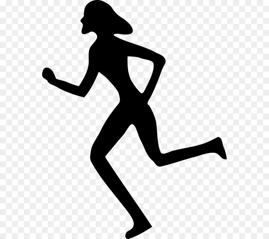 Running Woman Clip art - Running Silhouette png download - 618*800 - Free Transparent  png Download.