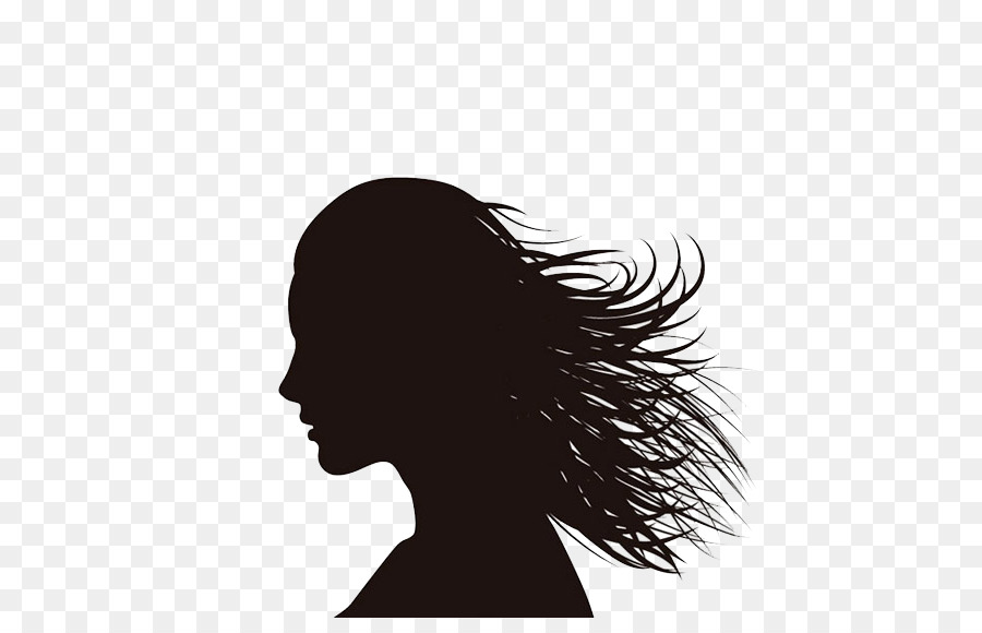 Silhouette Woman Female Drawing - Long-haired woman in profile silhouette png download - 600*566 - Free Transparent Silhouette png Download.