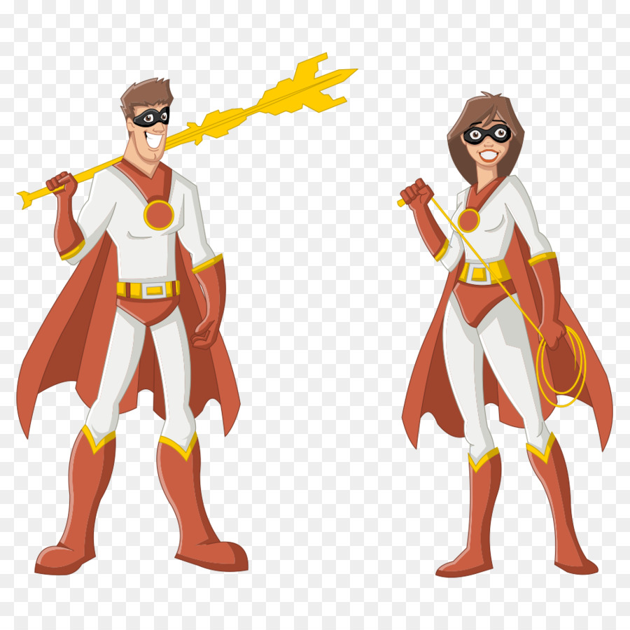 Superhero Female Royalty-free Stock photography - Men and women Superman cartoon png download - 1000*1000 - Free Transparent Superhero png Download.
