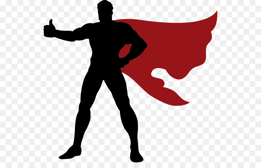 Superhero Clip art Vector graphics Silhouette Superman - Silhouette png download - 600*561 - Free Transparent Superhero png Download.
