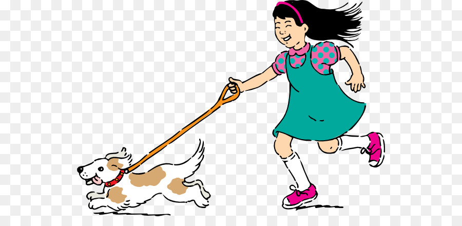 Dog walking Clip art - Drawings Of People Walking png download - 600*421 - Free Transparent Dog png Download.