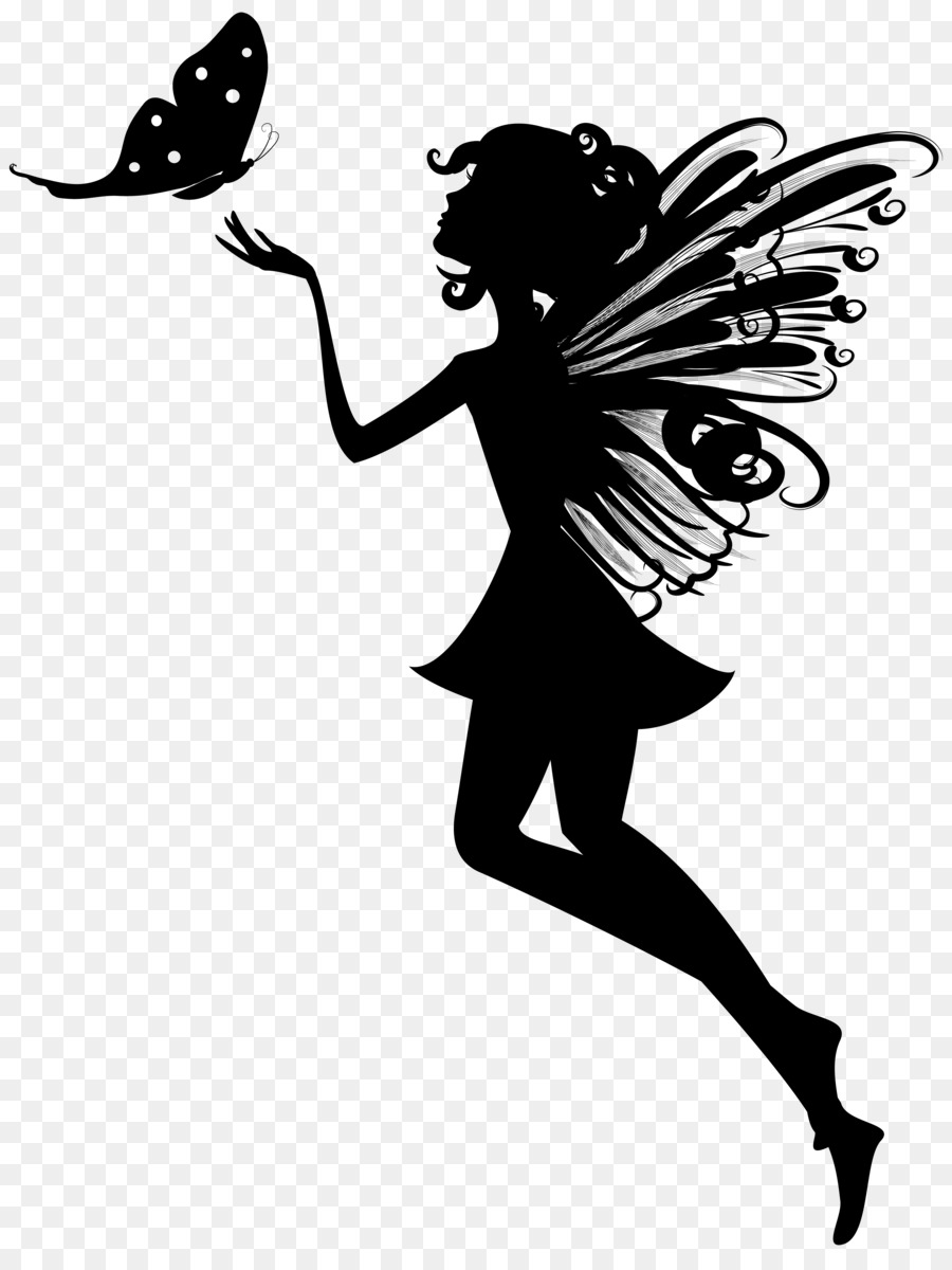 Silhouette Fairy Clip art - Butterfly Fairy Cliparts png download - 6059*8000 - Free Transparent Silhouette png Download.