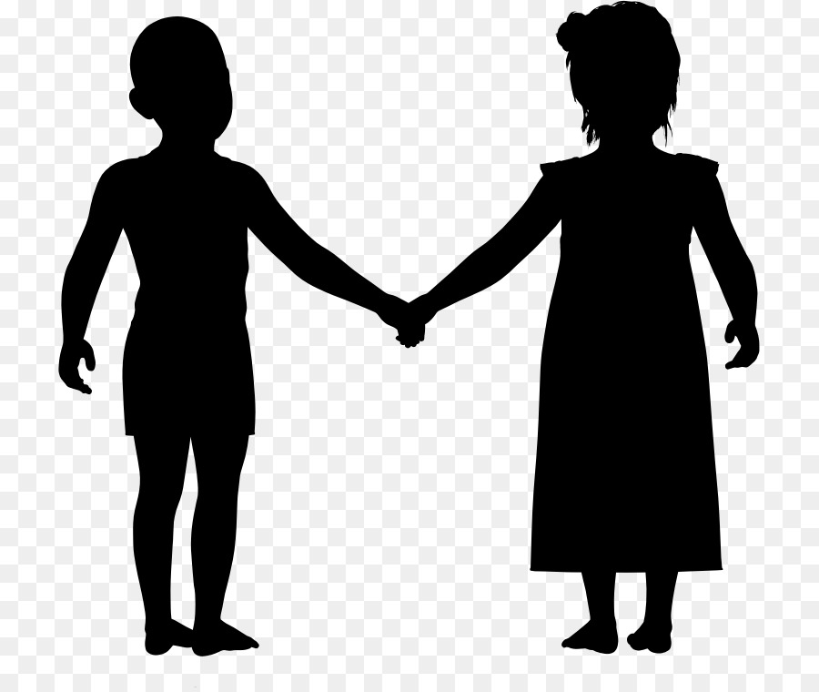 Holding hands Child Silhouette Clip art - boys and girls png download - 771*755 - Free Transparent  png Download.
