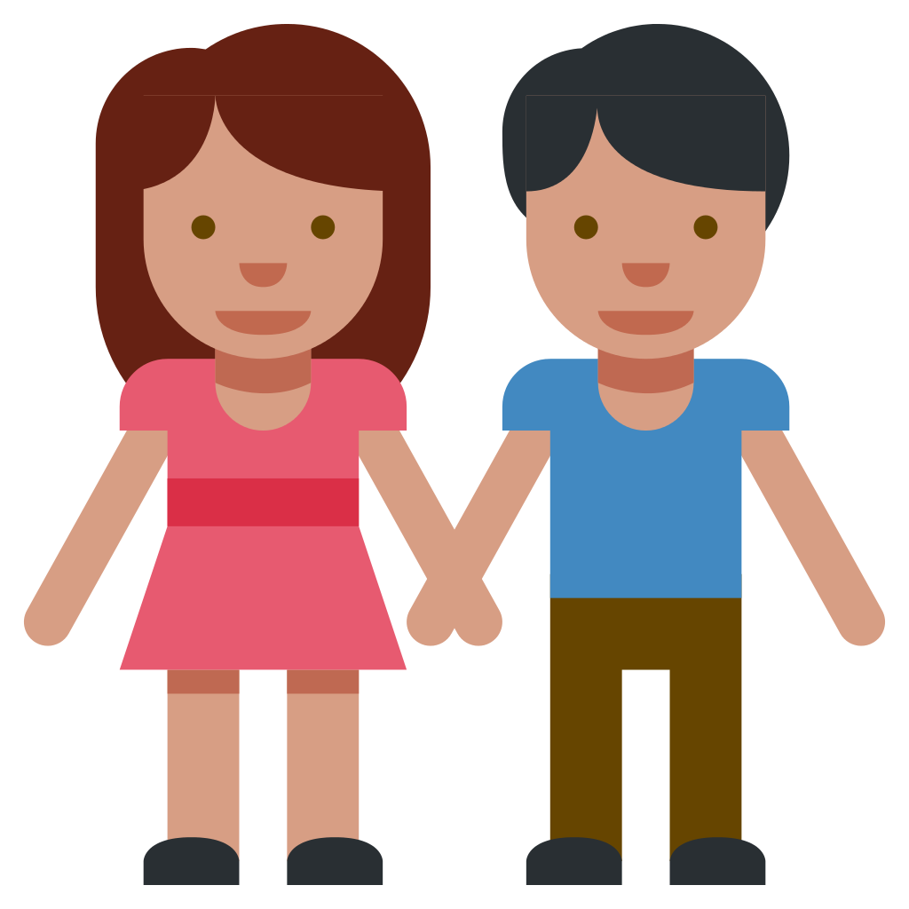 man and woman holding hands cartoon

