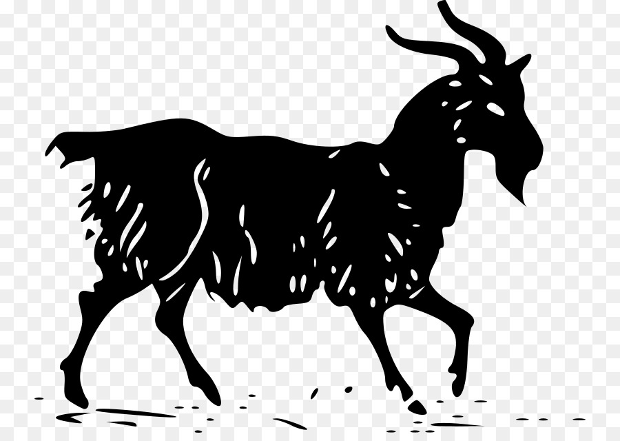 Goat Iberian ibex Silhouette Clip art - goat png download - 800*628 - Free Transparent Goat png Download.