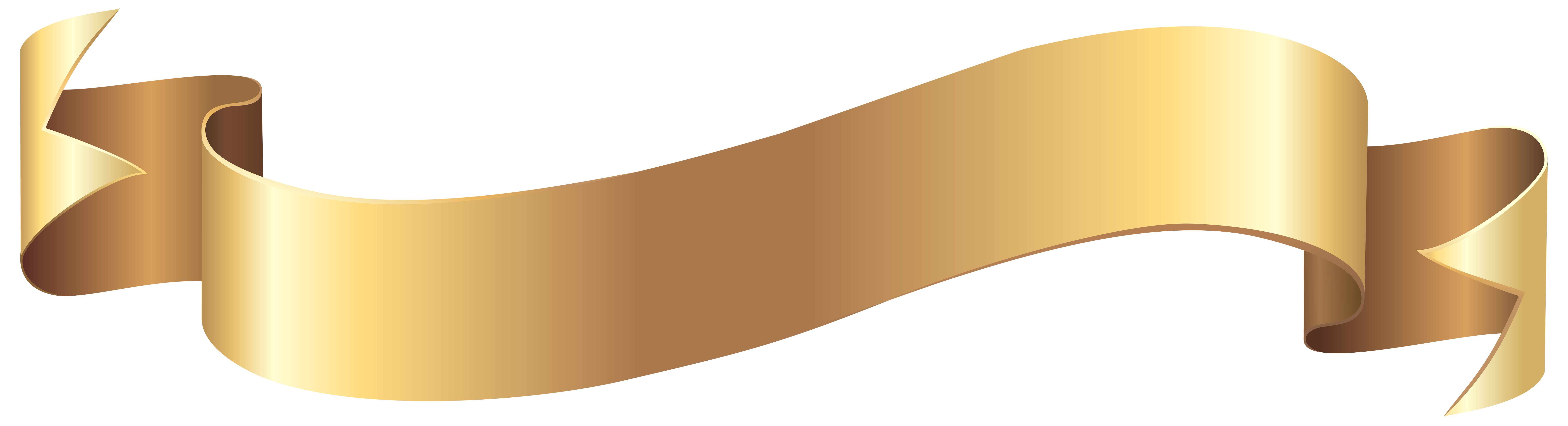 Banner Gold Clip Art - Banners Png Download - 8000*2176 - Free 