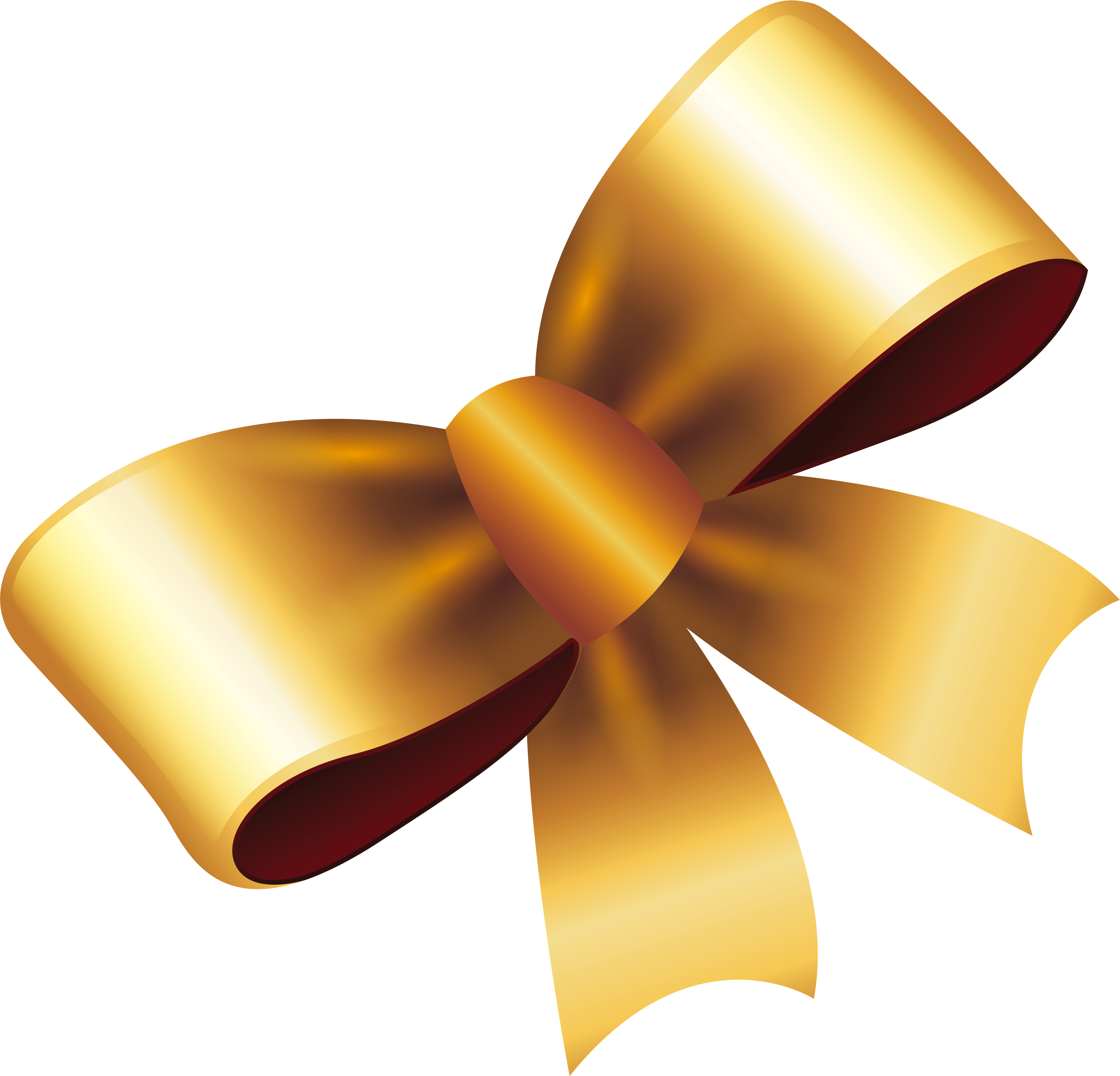 Ribbon Gold Gift Exquisite Gold Bow Png Download Free Transparent Ribbon Png