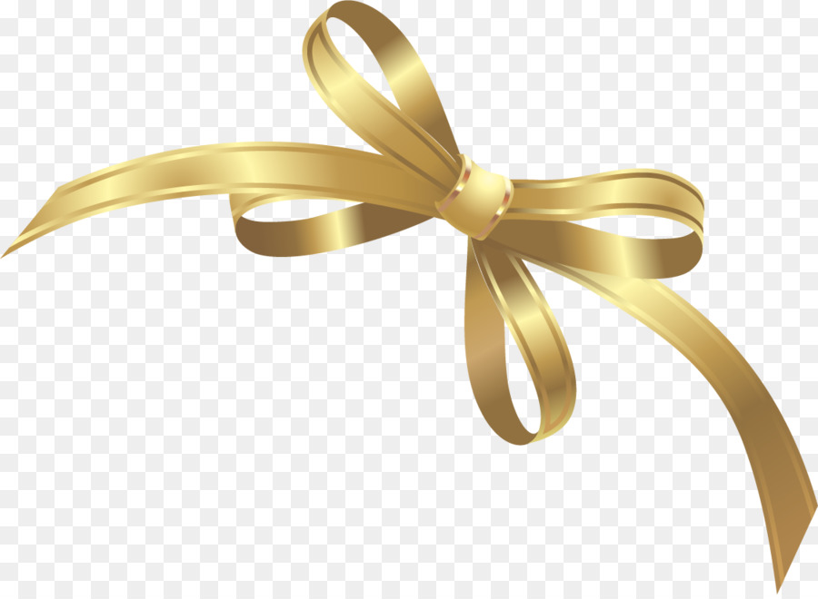 Ribbon Gold - Vector painted golden bow png download - 1126*819 - Free Transparent Ribbon png Download.