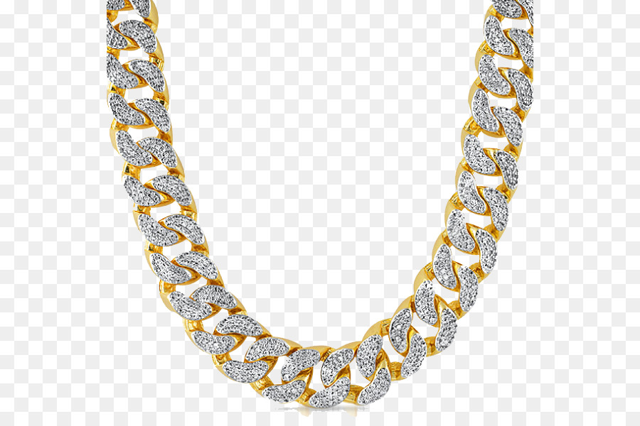 Chain Necklace Cubic zirconia Pendant Diamond - Thug Life Gold Chain PNG HD png download - 600*599 - Free Transparent  png Download.