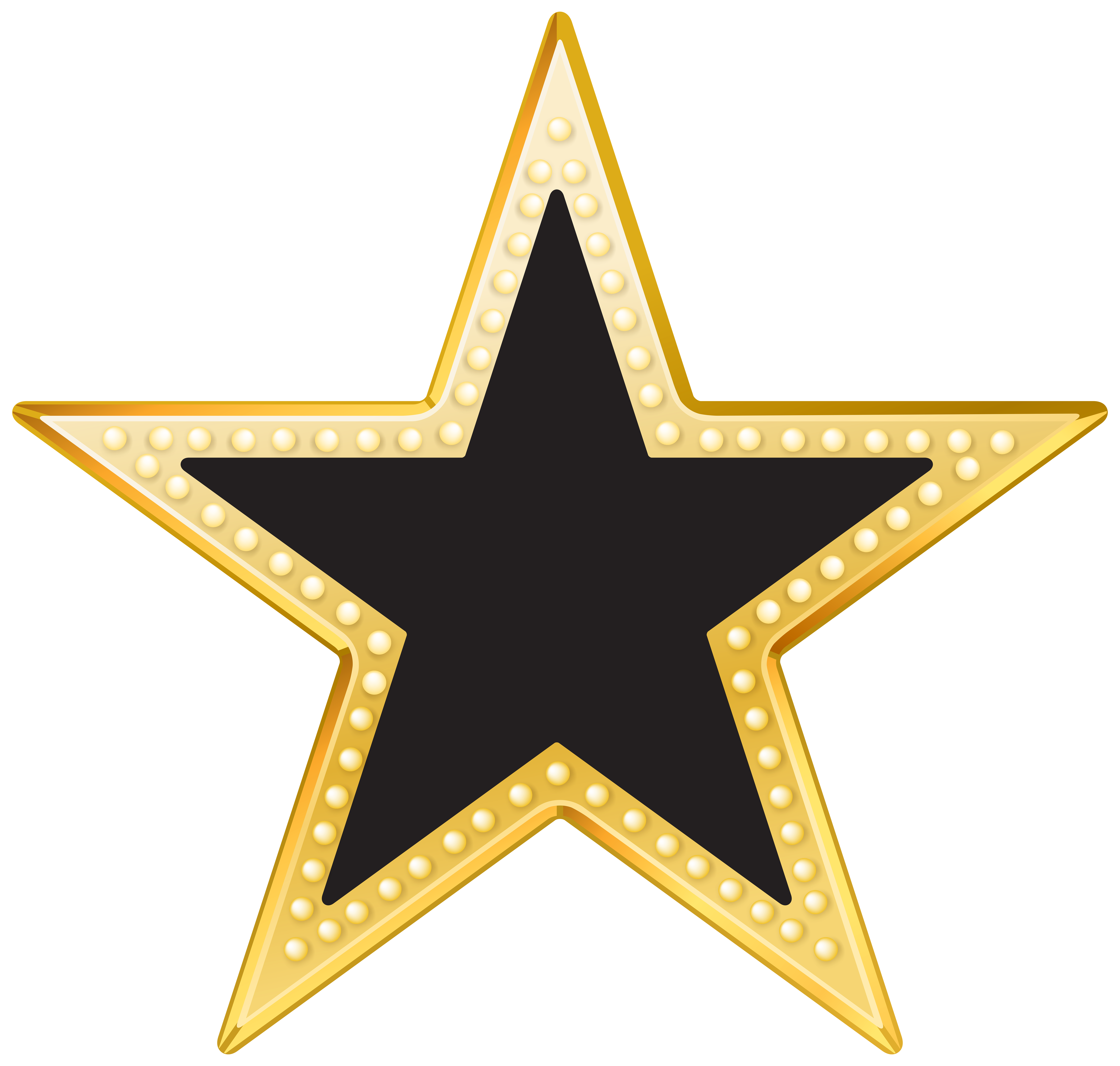 Gold Blackstar Clip art - Star Cliparts Transparent png download - 8000
