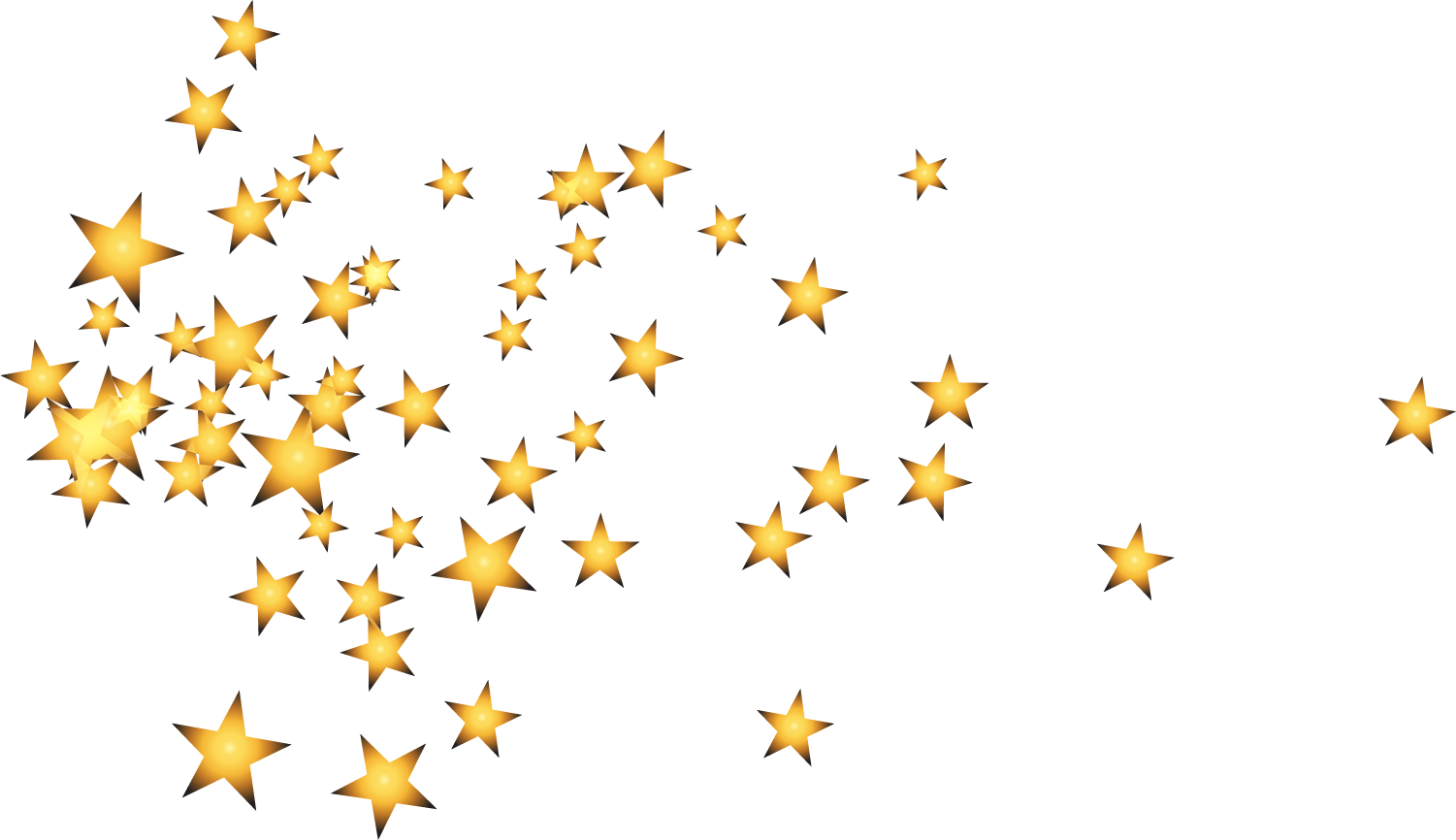 Yellow Star Clip art - Cartoon gold stars png download - 1501*866